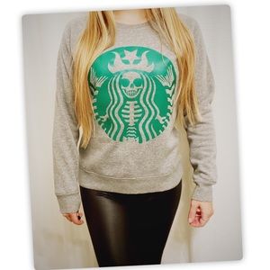 Skeleton Starbucks 👑 Crewneck Sweater